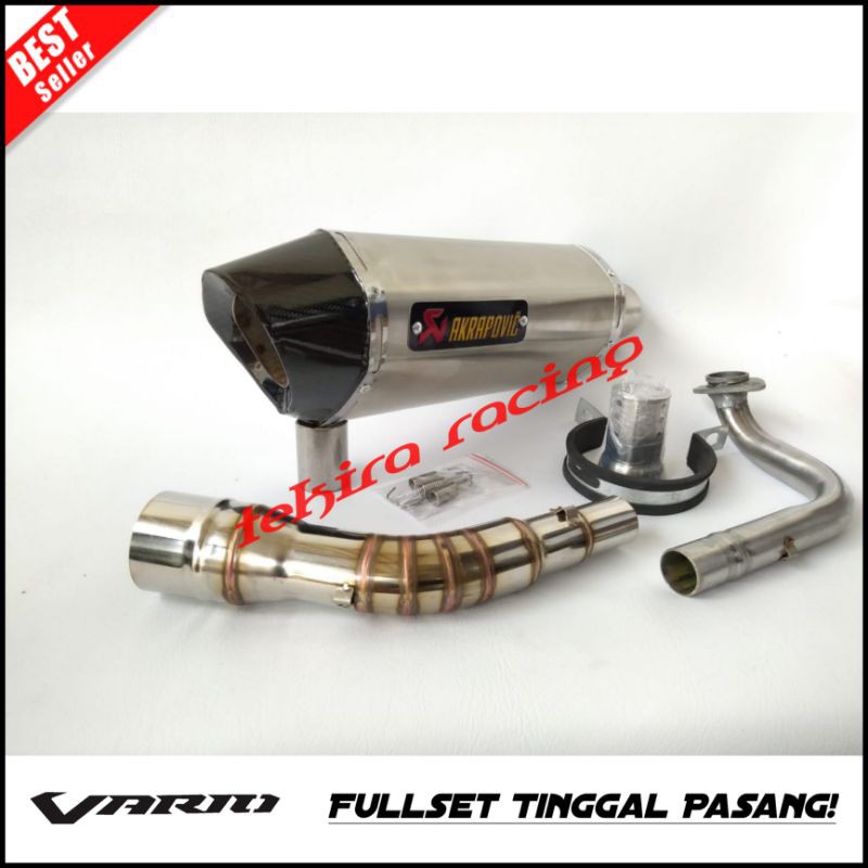 Knalpot Racing Vario 150 New Vario 125 Vario 110 Led Akrapovic Evo Ujung Carbon Karbon