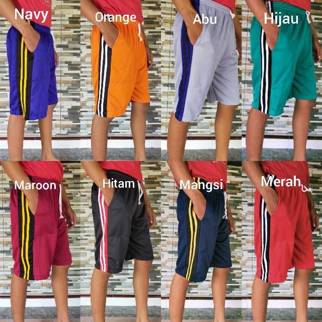 Celana kolor pendek 10pcs - trening pendek pria wanita - grosir celana harian