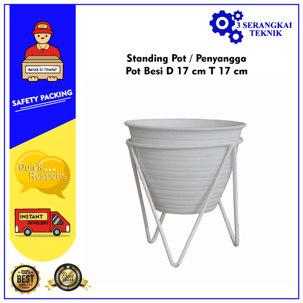 Standing Pot / Penyangga Pot Besi D 17 cm T 17 cm