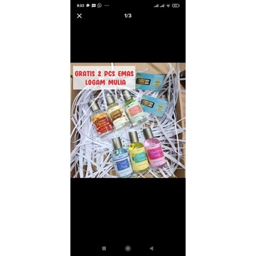 6 Botol Parfum Lee Laboo Free 2 logam emas mulia