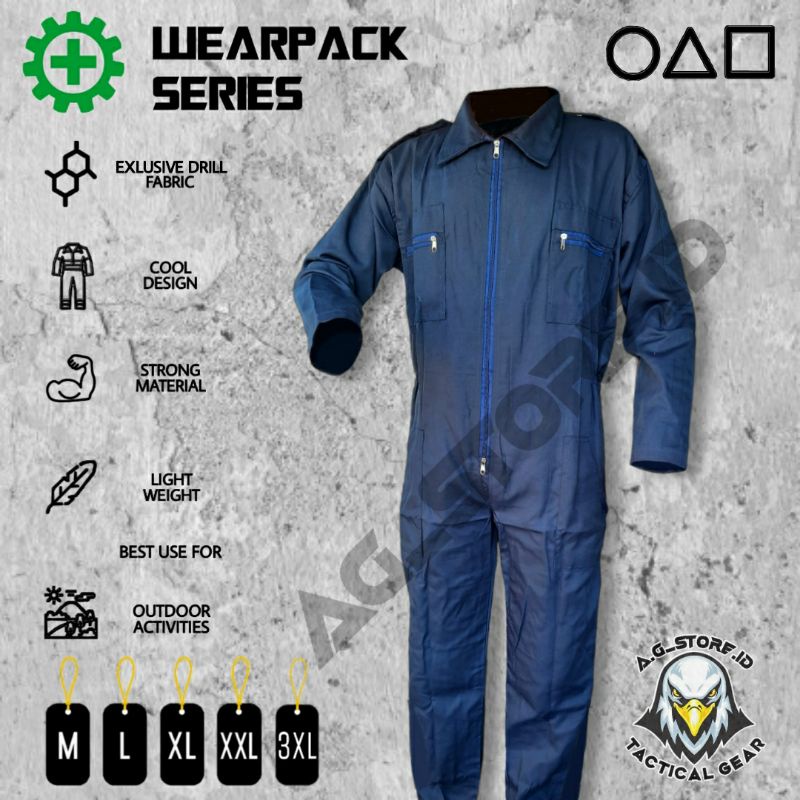 Werpack Safety Polos | wearpack bengkel | baju bengkel | seragam kerja proyek