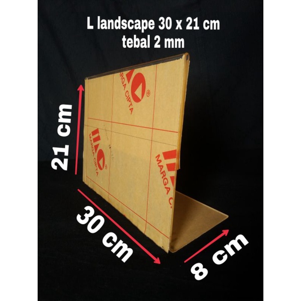 

akrilik tempat brosur/tent card 30 x 21 cm