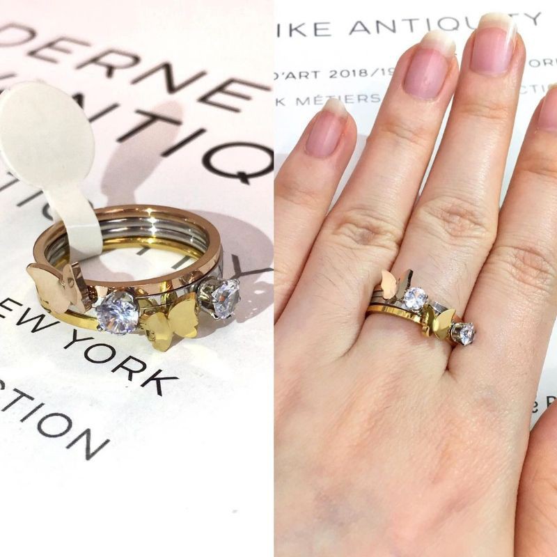 Cincin Titanium Wanita Anti Karat Dan Awet
