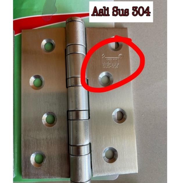 ENGSEL PINTU SUS 304/ ENGSEL 4 INC STAINLIS STEEL SUS 304 TEBAL/ ENGSEL 4 INC PINTU STANLIS SUS 304 