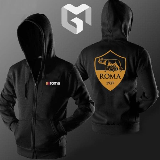 Jaket Hoodie Sweater As Roma 2 Sweatshirt Zipper