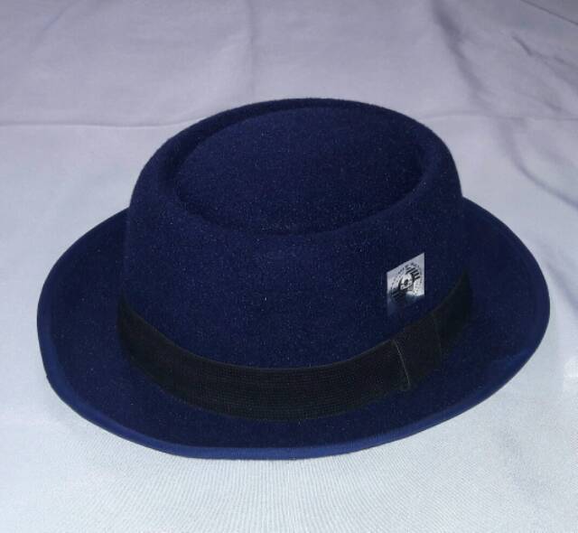 Topi bulat pie hat porkpie hat