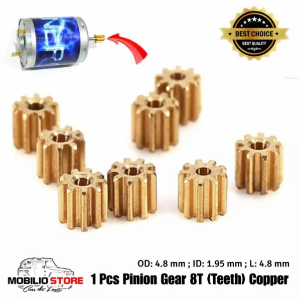 

New Gear Pinion 8T Teeth Metal RC Mini MN WPL Copper Mobilio shopee