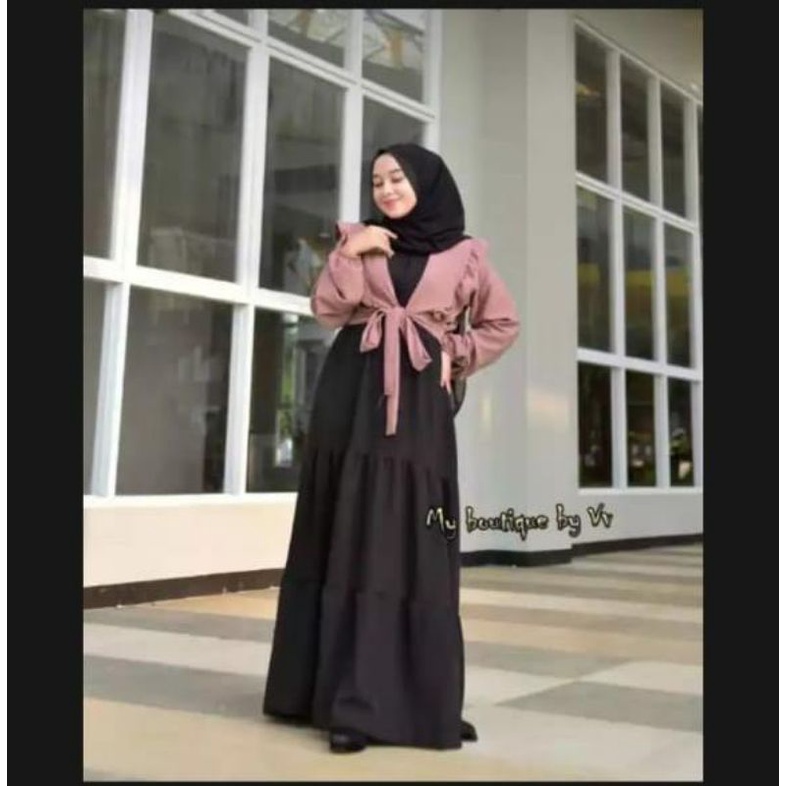 gamis ambrosia set, gamis wanita terbaru, gamis perempuan