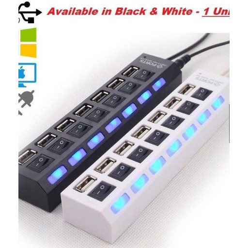 USB Hub 7 Port - Hiqh Speed / usb hub on off 7 port usb 2.0 for komputer usb cabang dan charger