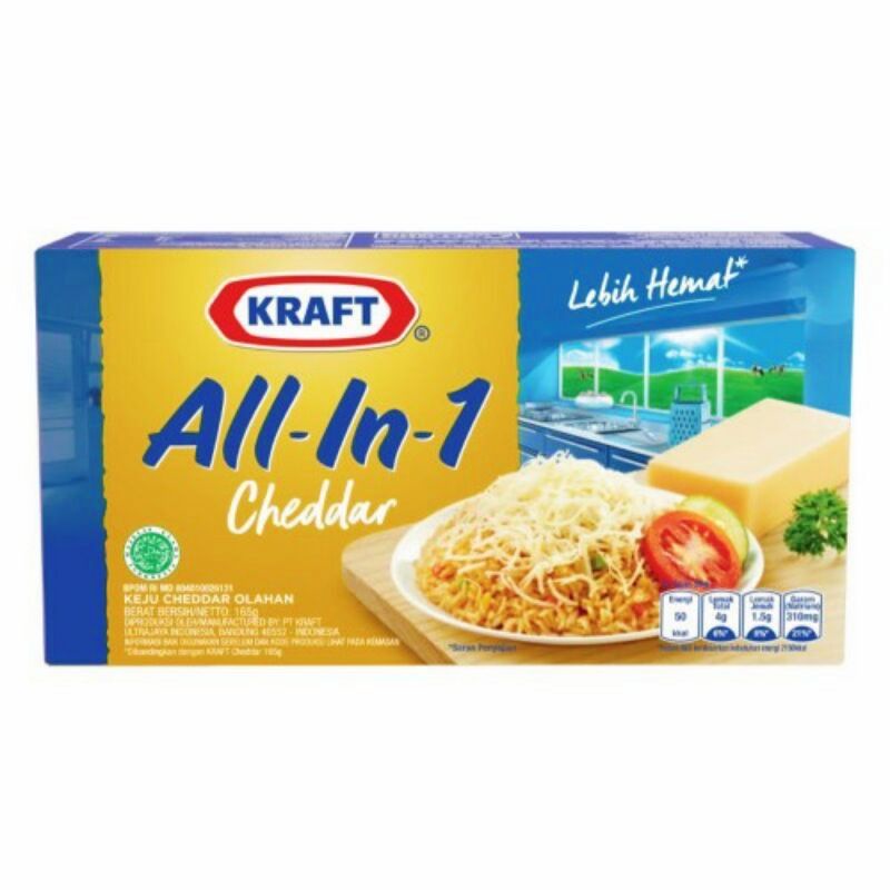 

KRAFT ALL IN ONE CHEDDAR - 165 GR