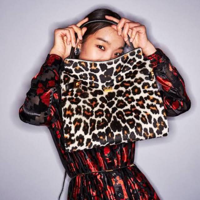TORY BURCH Lee Radziwill Small  Leopard Shearling limited edition bag tas original authentic asli