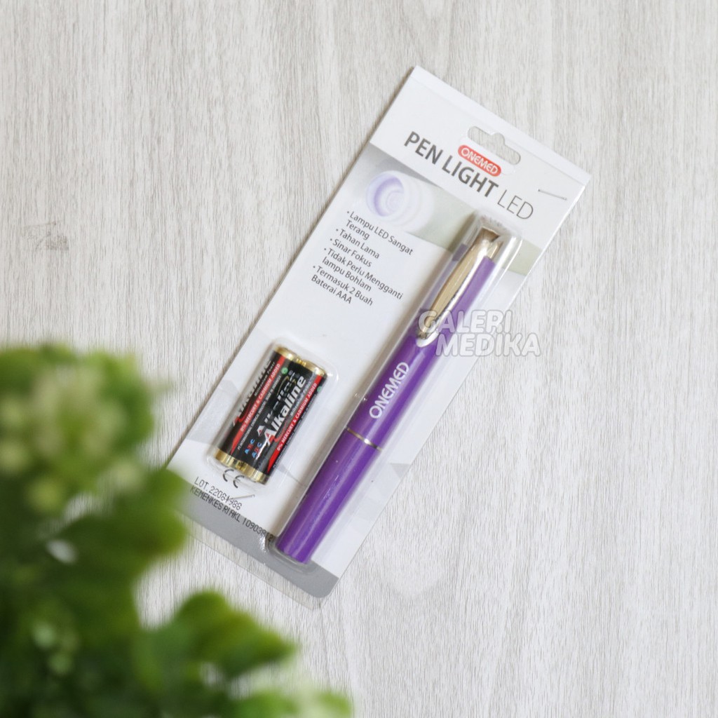 Penlight LED Onemed - FREE Baterai AAA 4 pcs