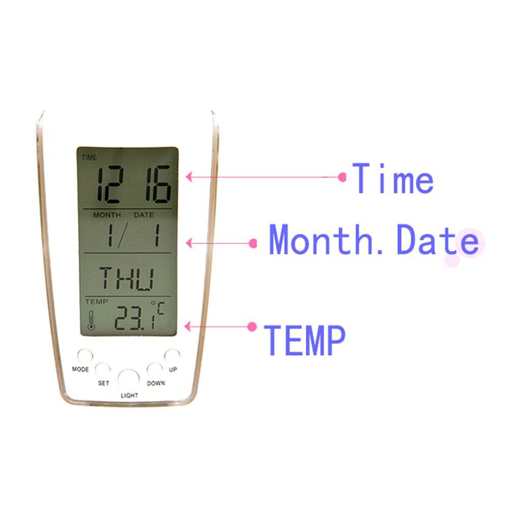 R-flower Alarm Clock Creative Nightlight Temperature Kalender Angka Clock LED Digital