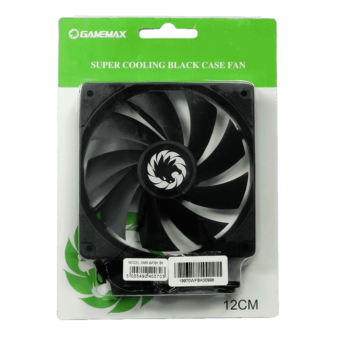 FAN CASE 12CM / GAMEMAX GMX-WFBK BK 120mm Black FAN CASE 12CM - Hitam