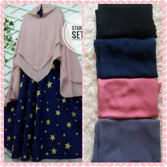 khimar lancip 2layer ceruty super