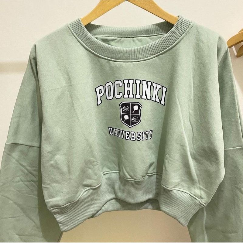 F2sweater - Basic Sweater Crop Pochinki Wanita Switer Croope Fleece