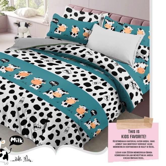 ✺ Sprei star motif COW sapi lucu unik produsen sprei Anti Geser ←