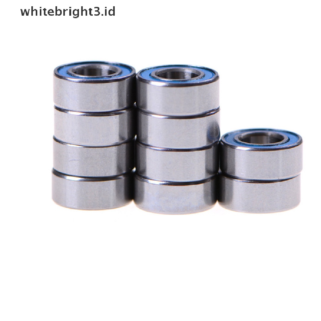 (whitebright3.id) 10pcs MR105-2RS Bearing Miniatur Bahan Karet Ukuran 5x10 x 4mm