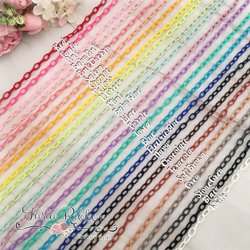 Rantai plastik korea (Bahan Strap Masker, hanya rantai saja)