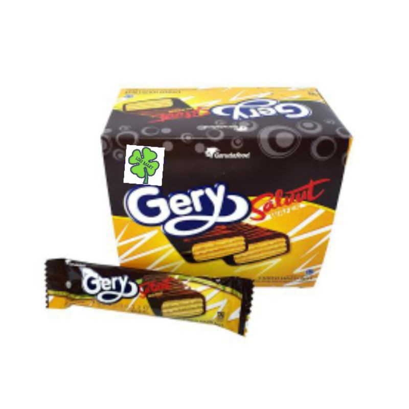 

GERY Saluut Coklat 9,5 gram 3 pcs - Wafer Cream Cokelat - Cemilan