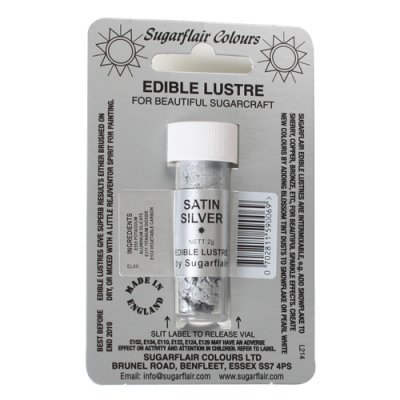 

Sugarflair Edible Lustre Dust - Satin Silver