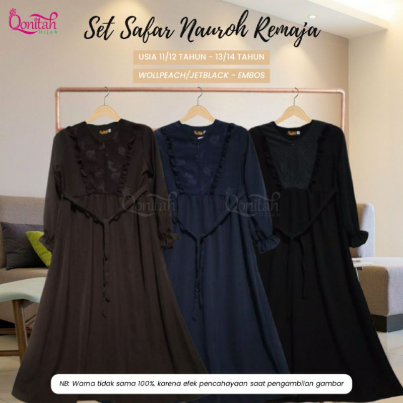 Set Safar Nauroh Remaja 11 - 14 tahun Qonitah Hijab