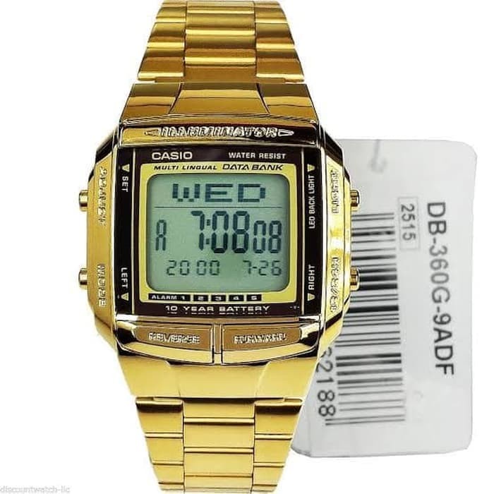 CASIO DATABANK DB-360G-9A JAM TANGAN STANDARD PRIA/WANITA ORIGINAL