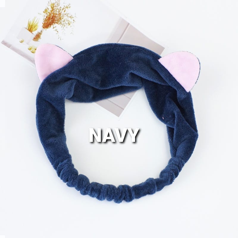 BANDANA MAKE UP MOTIF KITTY CAT / BANDO MANDI WANITA IMPORT / AKSESORIS KOREA WANITA / JEPIT RAMBUT