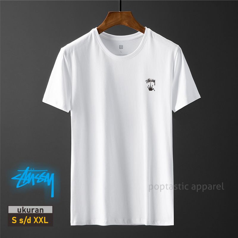 STUSSY - Kaos Distro Pria Wanita Katun Combad 30S Premium/ LEMBUT / ADEM