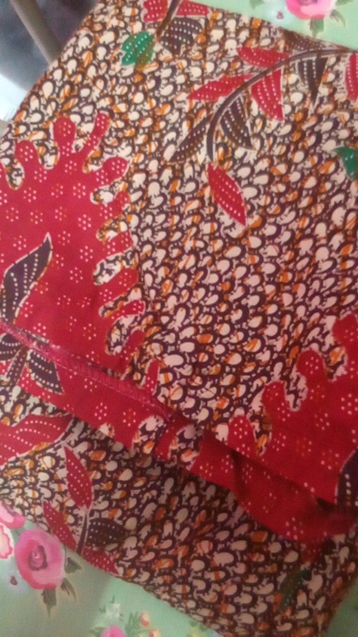 Arjuna Weda Sackdress Batik Sisik Ikan - Merah