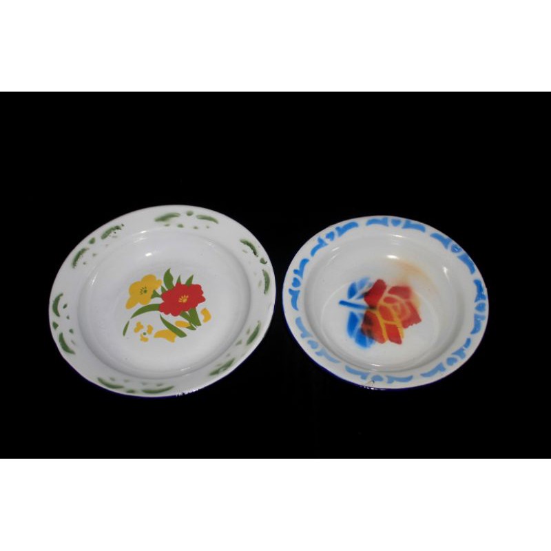 [COD] Piring enamel // Piring makan jadul // Piring makan Seng // Piring Seng ukuran 22 Cm [isi 12 P