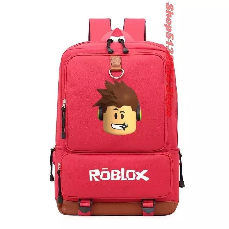 Roblox Tas Ransel Sekolah Anak Laki-laki Tk Sd Smp Karakter - Hitam Merah Abu-abu