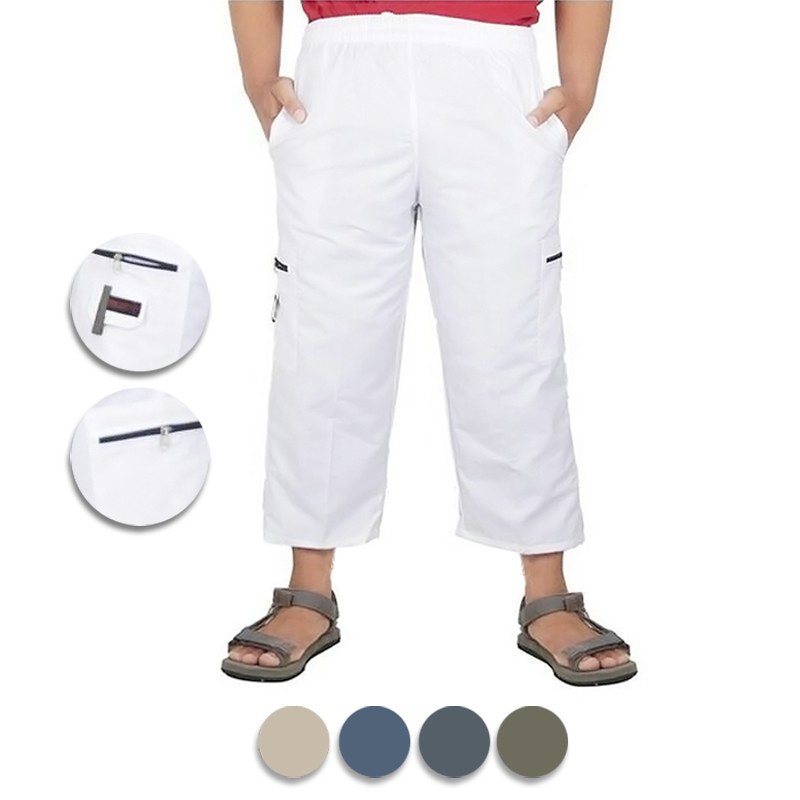 Celana Pangsi JUMBO fit to XL / Kantong Santai Pria Harian Laki Polos Resleting Big Size Murah Adem