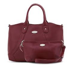 TAS 2 In 1 SOPHIE MARTIN IMPORT SELEZNEVA T3392R1 WANITA MAROON KULIT DISKON MEMBER HARGA PROMO ORI