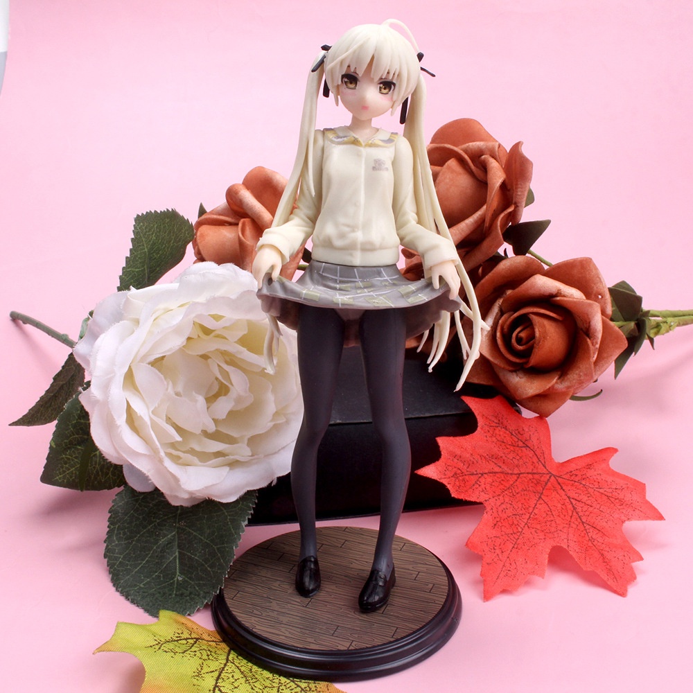 QUINTON Collectible Kasugano Kimono Anime Model Toys Yosuga no Sora Girl Figure Cake Decorations Standing Posture PVC Lovely for Gift Action  Figures