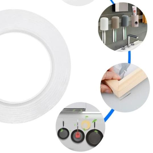 

♦ Ultimate Magic Nano Tape Omextra 3Meter 2mmx3cm Doubletape Transparan - 3 meter ♢