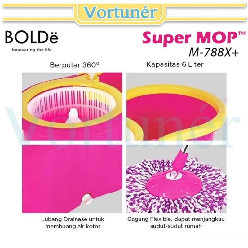 BOLDE SUPER MOP M788x ORIGINAL/ALAT PEL LANTAI SUPER MOP M788X