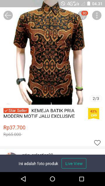 Kemeja Batik Pria Modern Motif Jalu Exclusive