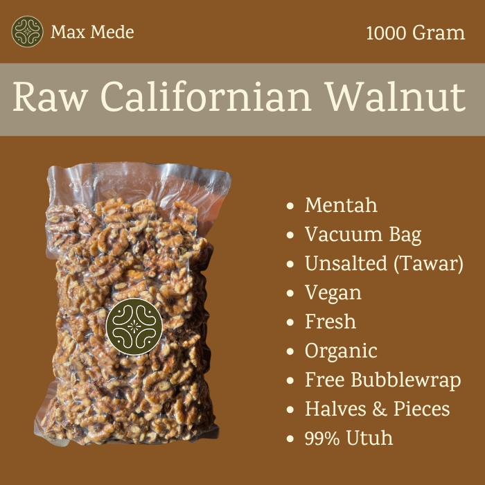 

Walnut Californian Kacang Kenari (MENTAH) - 1 kg