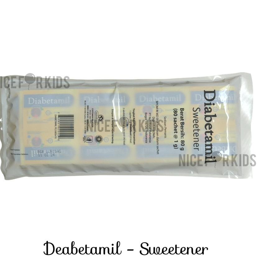 

Terjangkau Diabetamil Sweetener Isi 80 Sachet Gula Diabetes ,