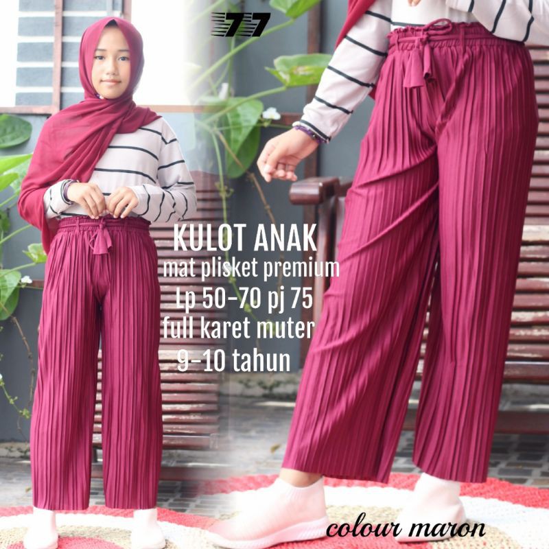 KULOT PLISKET ANAK WRN MAROON 562