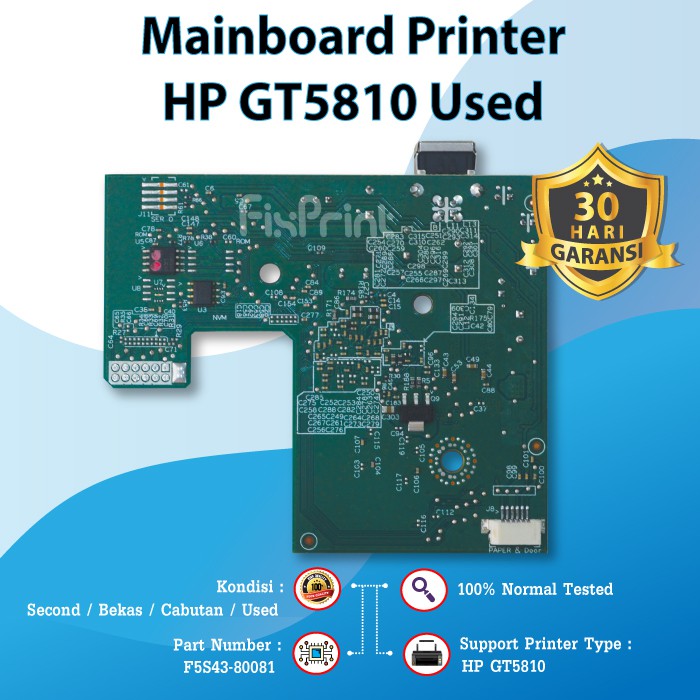 Original Logic Board Printer HP Deskjet GT5810 Mainboard GT-5810 Motherboard GT 5810