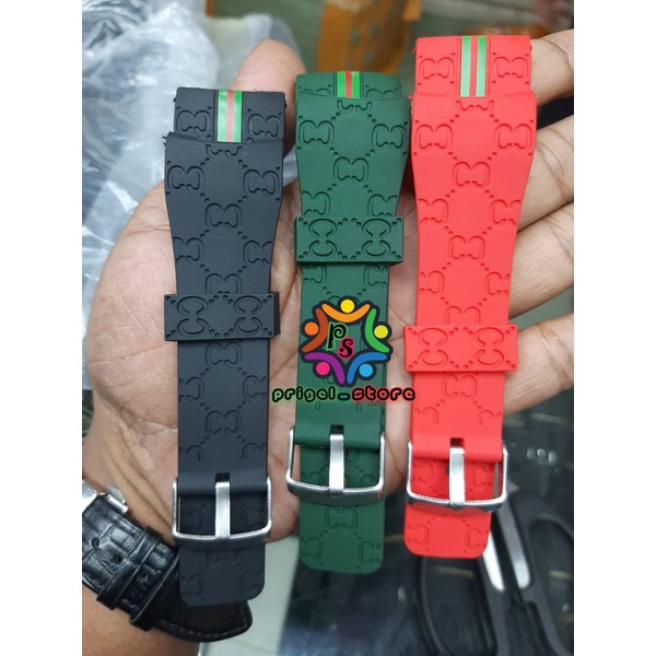 Strap tali jam tangan Gucci Rubber soft Tali Jam Gucci Baut Connection