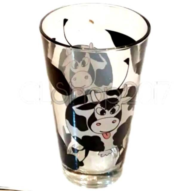 COW DRINKING GLASS 13 x R 7,5 cm