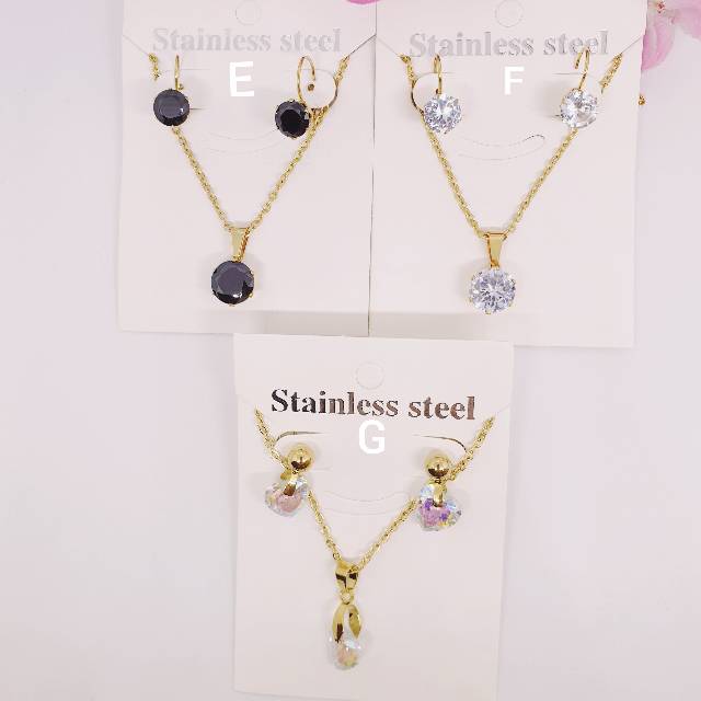 Kalung titanium set anting desy asli anti karat selamanya