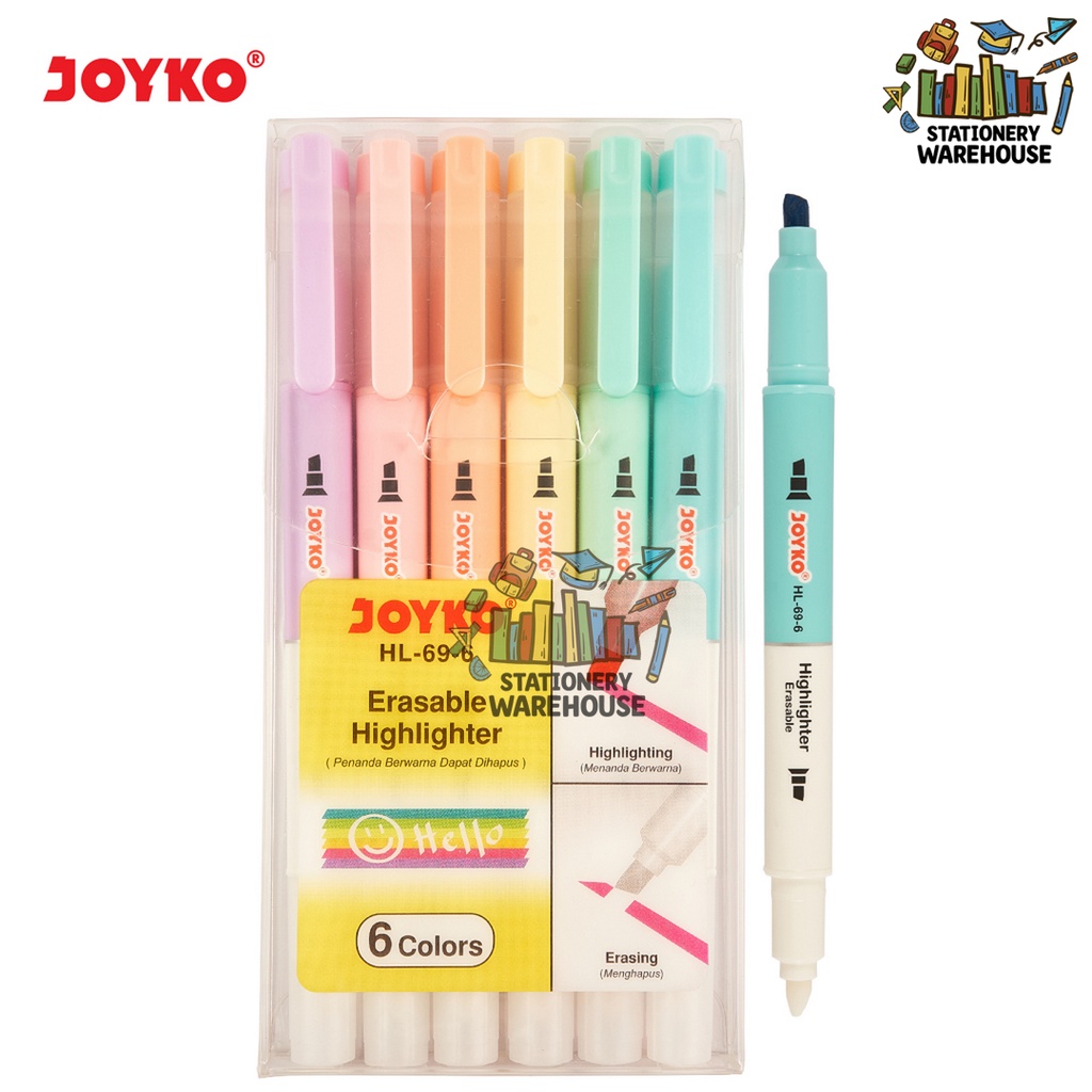 

Erasable Highlighter Penanda Dapat Dihapus Joyko HL-69-6