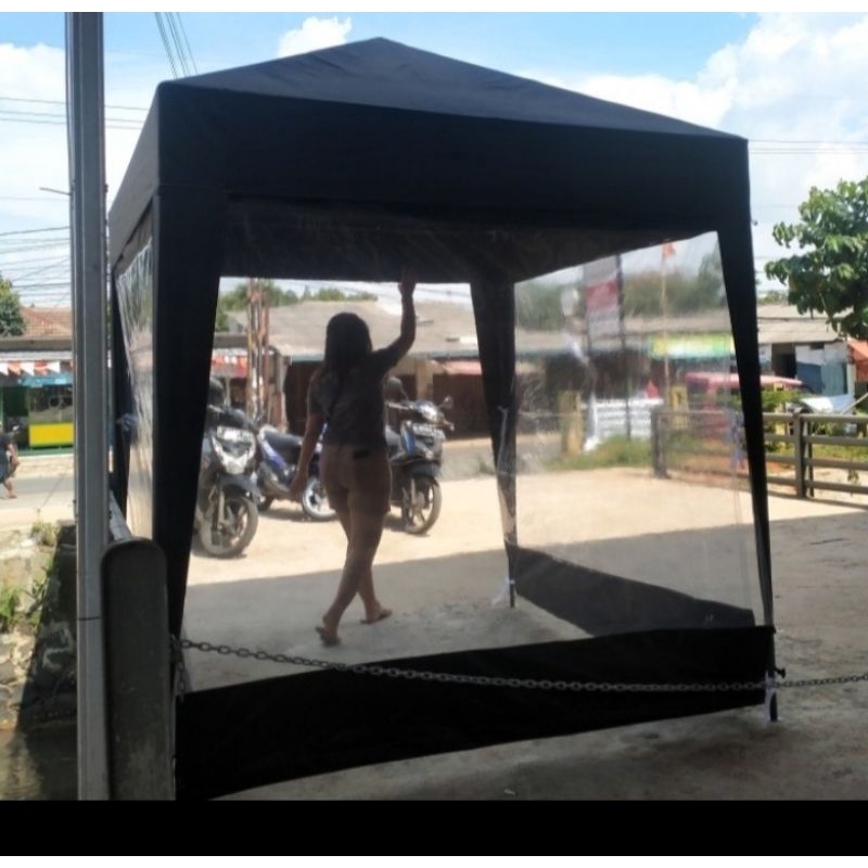 Tenda bongkar pasang 2x2 + Tirai 3sisi