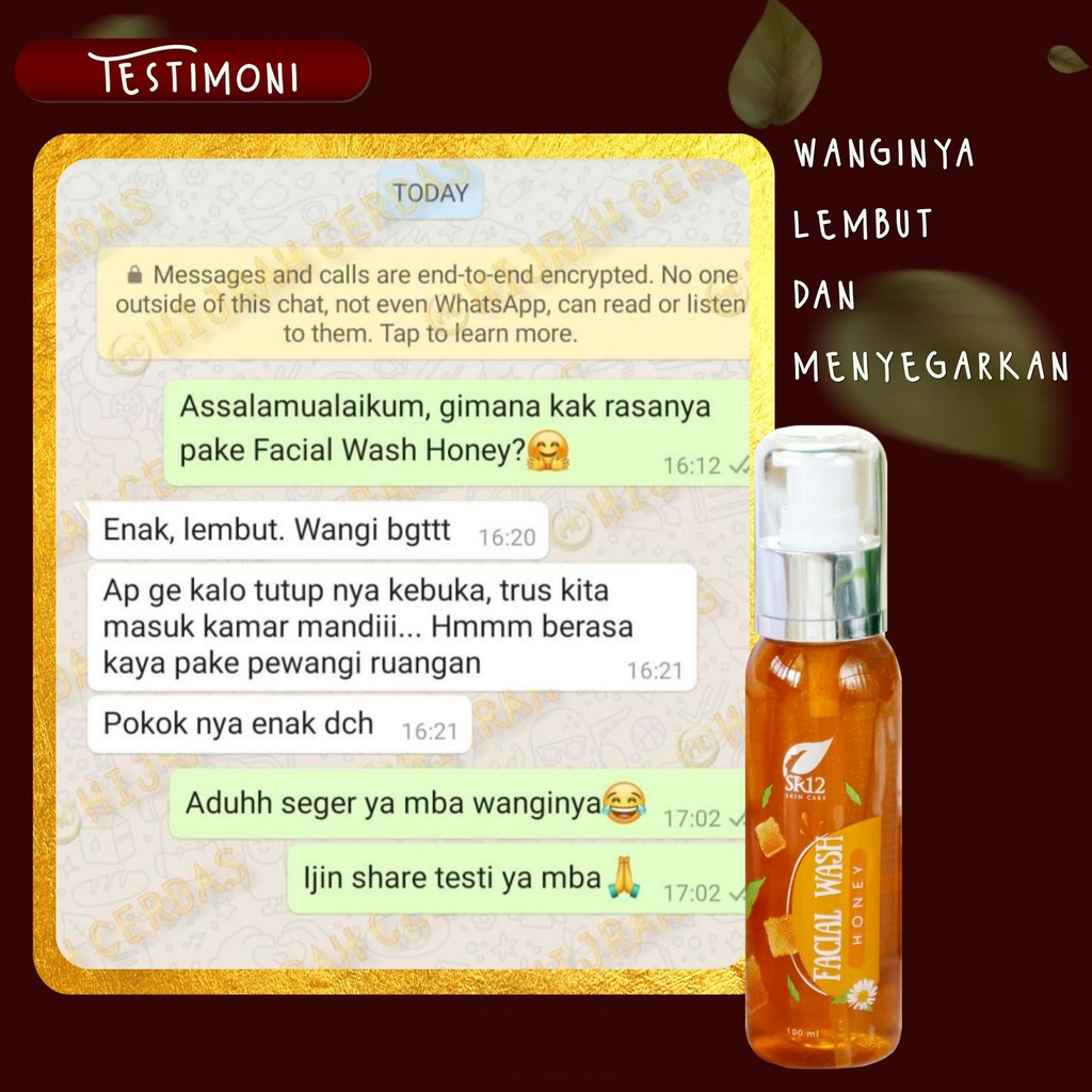 FACIAL WASH HONEY SR12 / MENCERAHKAN WAJAH / UNTUK KULIT KERING &amp; SENSITIF