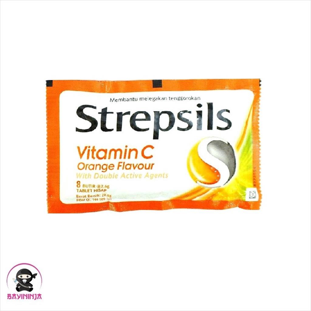 Jual STREPSILS Vitamin C Orange Flavour Sachet isi 8 pcs Shopee Indonesia