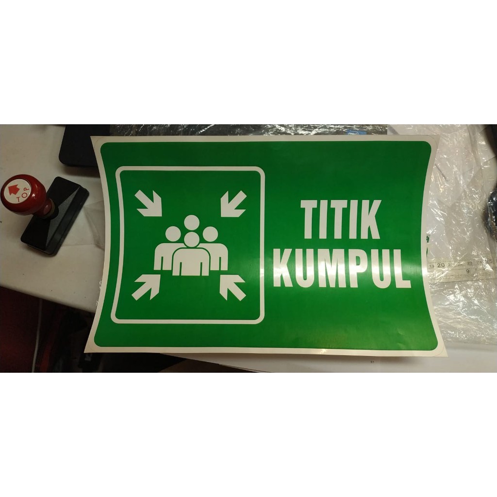 

STIKER TITIK KUMPUL LABEL TITIK KUMPUL SAFETY 40x30cm